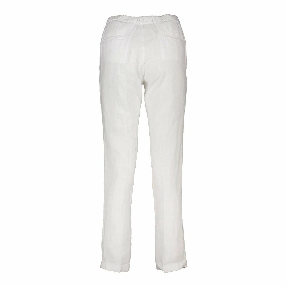 Bilancio 🔥 40WEFT PANTALONI CON COULISSE IN LINO ANNA DONNA Bianco 🤩 5 Bilancio 🔥 40WEFT PANTALONI CON COULISSE IN LINO ANNA DONNA Bianco 🤩 - immagine 3