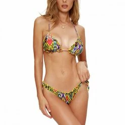 Buono 🛒 4GIVENESS 👙 BIKINI TRIANGOLO E SLIP REGOLABILE DONNA Multicolor ❤️