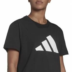 Offerte 🧨 ADIDAS T-SHIRT 3 BAR DONNA Nero 🔥 -Offerte Novità Negozio adidas he0302 t shirt 3 bar donna sport style donna 044387701 blk 4