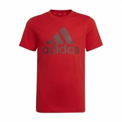 Offerte ⭐ ADIDAS T-SHIRT LOGO BAMBINO Rosso ✔️