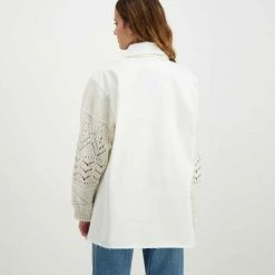 Bilancio 🥰 AKEP GIACCA OVERSHIRT MANICHE COROCHET DONNA 🎉 -Offerte Novità Negozio akep ke11132 giacca overshirt maniche corochet donna giacconi donna 044967101 panna 4