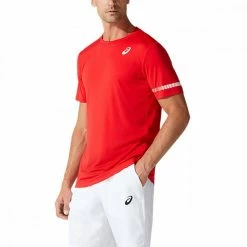 Miglior prezzo 🛒 ASICS T-SHIRT COURT M Rosso 😀 -Offerte Novità Negozio asics 2041a136 t shirt court m abbigliamento tennis uomo 042950301 601 2
