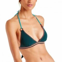 A buon mercato ⭐ BANANA MOON TRIANGOLO CON PASSAMANERIE DONNA Verde ❤️