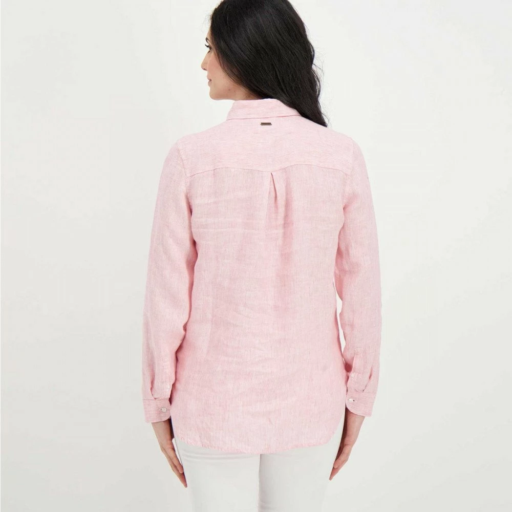 Miglior prezzo 🔔 BARBOUR CAMICIA IN LINO MARINE DONNA Bianco, Rosa ✨ 6 Miglior prezzo 🔔 BARBOUR CAMICIA IN LINO MARINE DONNA Bianco, Rosa ✨ - immagine 4