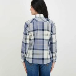 Acquistare 🤩 BARBOUR CAMICIA IN POPLINE BREDON DONNA Blu 🧨 -Offerte Novità Negozio barbour lsh1353 camicia in popline bredon donna casual donna 044619001 bl39 4