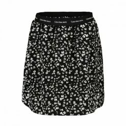 Buono ✔️ CALVIN KLEIN 👖 JEANS GONNA REPEAT LOGO ELASTIC DONNA Nero 🎉