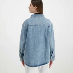 Miglior prezzo ⌛ CALVIN KLEIN 👖 JEANS GIACCA OVERSHIRT DONNA Azzurro 🎉 -Offerte Novità Negozio calvin klein jeans j20j218466 giacca overshirt donna giacconi donna 044970901 1aa 4