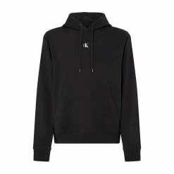 Vendita lampo ๐ CALVIN KLEIN ๐ JEANS FELPA CON CAPPUCCIO MONOGRAM Nero ๐