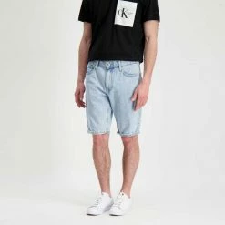 Offerte 🎉 CALVIN KLEIN 👖 JEANS BERMUDA IN DENIM REGULAR Azzurro 😍 -Offerte Novità Negozio calvin klein jeans j30j320521 bermuda in denim regular casual uomo 044627501 1aa 4