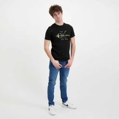 Migliore vendita 🛒 CALVIN KLEIN 👖 JEANS T-SHIRT TWO TONE MONOGRAM Nero ❤️ -Offerte Novità Negozio calvin klein jeans j30j320717 t shirt two tone monogram casual uomo 044628501 beh 5