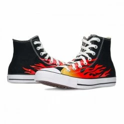 Presa 🥰 CONVERSE CHUCK TAYLOR ALL STAR HI FLAME Nero 👍 -Offerte Novità Negozio converse 171130c chuck taylor all star hi flame tutte sneaker uomo 042087301 blfl 4