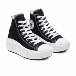 Buono 🤩 CONVERSE CHUCK TAYLOR ALL STAR MOVE HI TOP DONNA Nero ⭐ -Offerte Novità Negozio converse 568497c chuck taylor all star move hi donna tutte sneaker donna 041013301 blwh 2