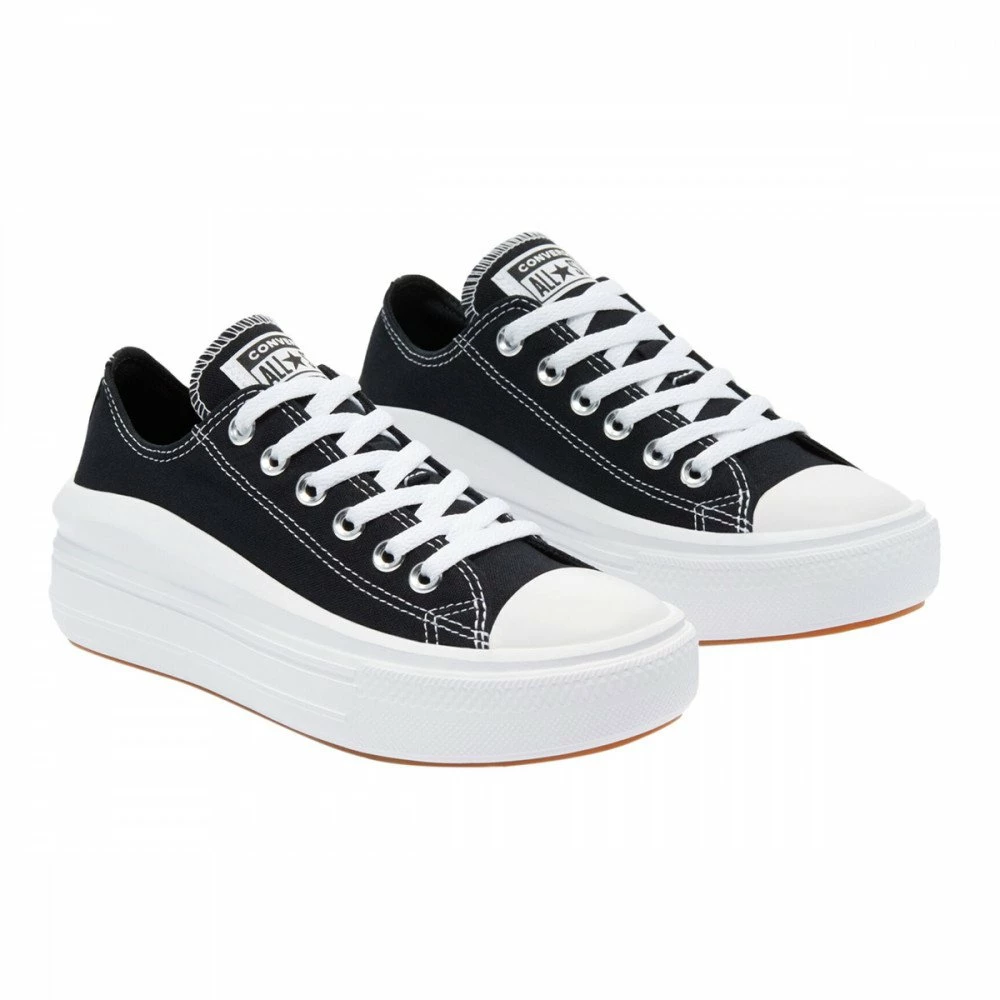 Vendita calda ❤️ CONVERSE CHUCK TAYLOR ALL STAR MOVE OX PLATFORM Nero 🛒 - immagine 3