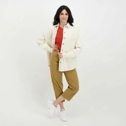 Nuovo 😉 DIXIE CAMICIA IN DENIM OVERSIZE DONNA Bianco ✔️ -Offerte Novità Negozio dixie c142t027 camicia in denim oversize donna casual donna 045838001 1140 6