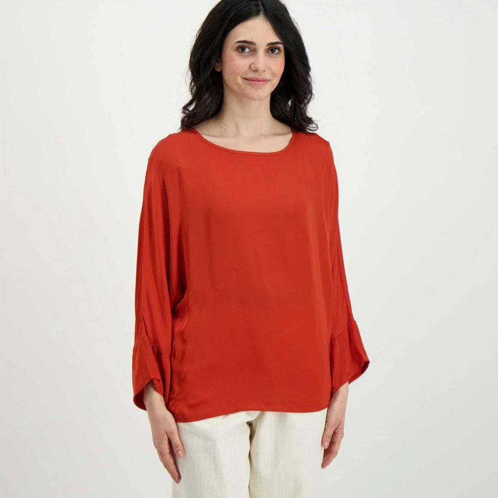 Buono π DIXIE BLUSA MANICHE SVASATE DONNA Arancio π 5 Buono π DIXIE BLUSA MANICHE SVASATE DONNA Arancio π - immagine 3