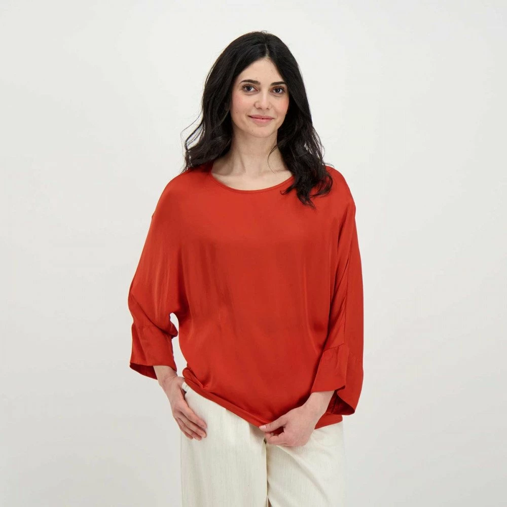 Buono π DIXIE BLUSA MANICHE SVASATE DONNA Arancio π 7 Buono π DIXIE BLUSA MANICHE SVASATE DONNA Arancio π - immagine 5
