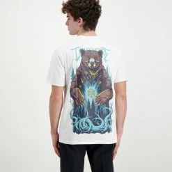 Il più economico 😀 DOLLY NOIRE T-SHIRT ORSO BRUNO Bianco ✨ -Offerte Novità Negozio dolly noire pe22 t shirt orso bruno street style uomo 044714301 02 4