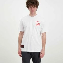 Vendita calda 🌟 DOLLY NOIRE T-SHIRT ROSSA PRIMAVERA Bianco 🤩 -Offerte Novità Negozio dolly noire pe22 t shirt rossa primavera street style uomo 044715401 02 3