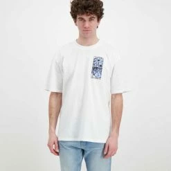 Buono 🛒 EDWIN T-SHIRT FLORA MIND Bianco ⭐ -Offerte Novità Negozio edwin 45mc0000334at t shirt flora mind casual uomo 044630601 0267 3