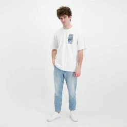 Buono 🛒 EDWIN T-SHIRT FLORA MIND Bianco ⭐ -Offerte Novità Negozio edwin 45mc0000334at t shirt flora mind casual uomo 044630601 0267 6