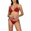 Acquistare 🎁 EFFEK 👙 BIKINI DRAPPEGGIATO TRIANGOLO E SLIP REGOLABILE DONNA Bordeaux ⭐
