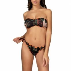 Nuovo di zecca 🥰 EFFEK 👙 BIKINI FASCIA E SLIP BRASILIANO REGOLABILE DONNA Multicolor 💯