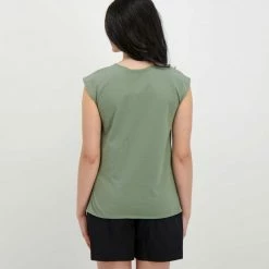 Promo 😉 EMME MARELLA CAMICIA SMANICATA LINO COTONE DIRITTO DONNA Verde 🤩 -Offerte Novità Negozio emme marella diritto camicia smanicata lino cotone diritto donna casual donna 044638801 007 4