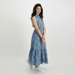 Bilancio 💯 EMME MARELLA ABITO CHEMISIER SMANICATO GIAMBO DONNA Azzurro ❤️ -Offerte Novità Negozio emme marella giambo abito chemisier smanicato giambo donna casual donna 044640301 002 6