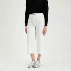 Offerte 💯 EMME MARELLA PANTALONI CROP GRIM DONNA Bianco 😀 -Offerte Novità Negozio emme marella grim pantaloni crop grim donna casual donna 044640601 007 4