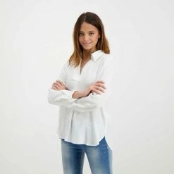 Nuovo di zecca 👏 EMME MARELLA CAMICIA MISTO SETA ISIDE DONNA Bianco 🥰 -Offerte Novità Negozio emme marella iside camicia misto seta iside donna casual donna 044641201 001 5