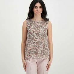 Nuovo di zecca 👏 EMME MARELLA BLUSA SMANICATA IN CREPE LETTRE DONNA ❤️ -Offerte Novità Negozio emme marella letrre blusa smanicata in crepe lettre donna casual donna 044641601 002 3
