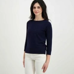 Vendita lampo ✨ EMME MARELLA MAGLIA IN VISCOSA MENAGER DONNA Blu ✨ -Offerte Novità Negozio emme marella menager maglia in viscosa menager donna casual donna 044642801 009 3