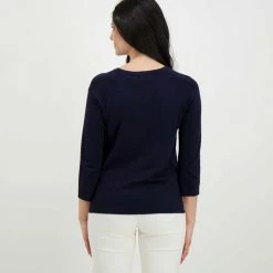 Vendita lampo ✨ EMME MARELLA MAGLIA IN VISCOSA MENAGER DONNA Blu ✨ -Offerte Novità Negozio emme marella menager maglia in viscosa menager donna casual donna 044642801 009 4