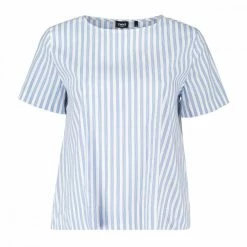 Offerte 💯 EMME MARELLA BLUSA IN POPLINE MIKI DONNA Azzurro, Bianco 🤩