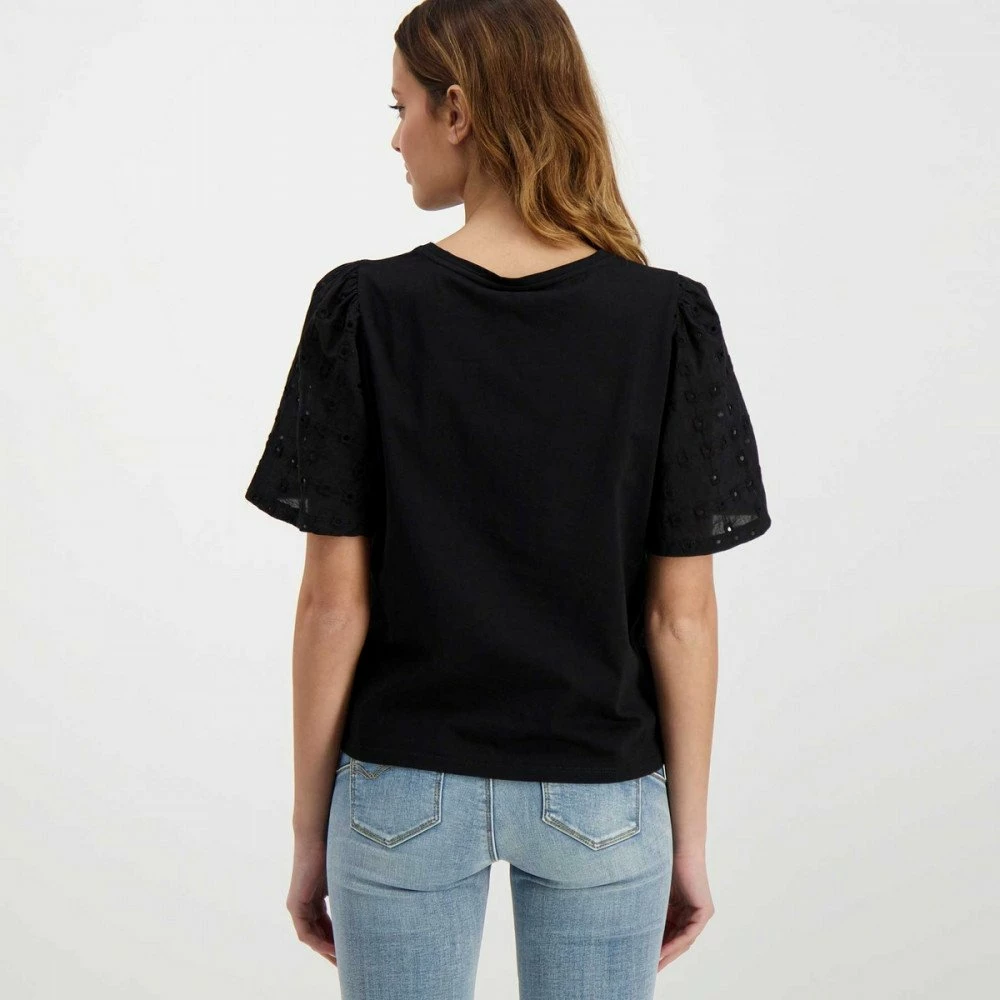 Vendita calda π EMME MARELLA T-SHIRT MANICA SANGALLO PANAMA DONNA Nero π 5 Vendita calda π EMME MARELLA T-SHIRT MANICA SANGALLO PANAMA DONNA Nero π - immagine 3