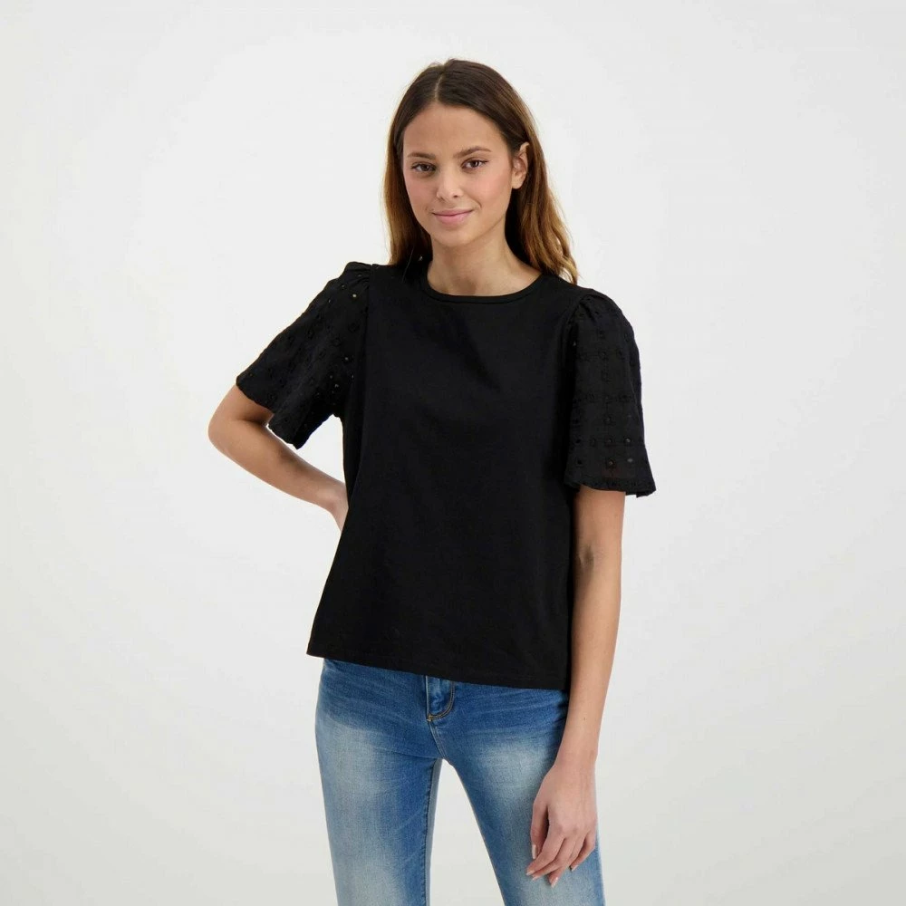 Vendita calda π EMME MARELLA T-SHIRT MANICA SANGALLO PANAMA DONNA Nero π 6 Vendita calda π EMME MARELLA T-SHIRT MANICA SANGALLO PANAMA DONNA Nero π - immagine 4