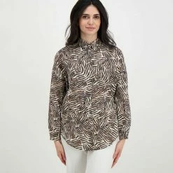 I primi 10 💯 EMME MARELLA CAMICIA ROB DONNA Beige ✔️ -Offerte Novità Negozio emme marella rob camicia rob donna casual donna 044645201 002 3