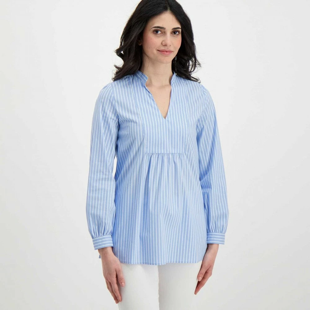 Miglior prezzo 👍 EMME MARELLA CAMICIA SCOLLO A V TOPAZIO DONNA Azzurro, Bianco 🤩 5 Miglior prezzo 👍 EMME MARELLA CAMICIA SCOLLO A V TOPAZIO DONNA Azzurro, Bianco 🤩 - immagine 3