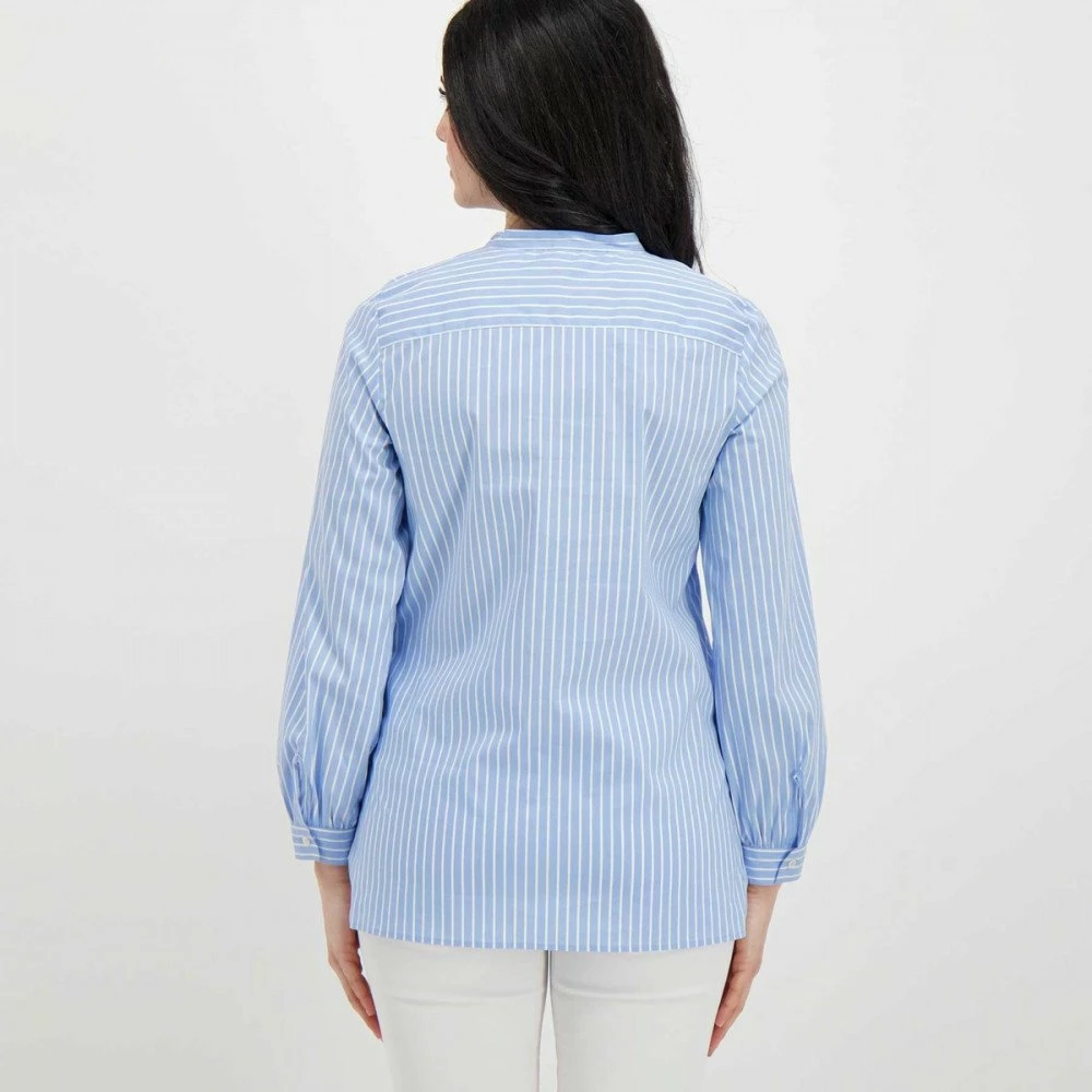 Miglior prezzo 👍 EMME MARELLA CAMICIA SCOLLO A V TOPAZIO DONNA Azzurro, Bianco 🤩 6 Miglior prezzo 👍 EMME MARELLA CAMICIA SCOLLO A V TOPAZIO DONNA Azzurro, Bianco 🤩 - immagine 4