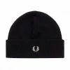 A buon mercato 😍 FRED PERRY BEANIE IN LANA MERINO Nero 🥰 -Offerte Novità Negozio fred perry c9160 beanie in lana merino accessori uomo 041519701 102 1