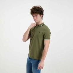Miglior prezzo 🥰 FRED PERRY POLO M3600 Verde ✔️ -Offerte Novità Negozio fred perry m3600 polo m3600 casual uomo 044989101 b57 4