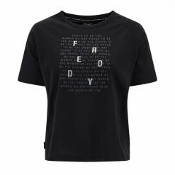 Acquistare 🛒 FREDDY T-SHIRT BASIC COTTON SCRITTE DONNA Nero 🛒