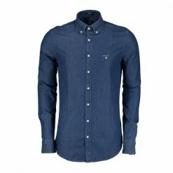 Acquistare 🎁 GANT CAMICIA IN CHAMBRAY Blu ⌛