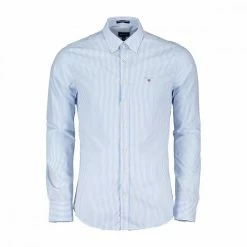 Vendita lampo 🤩 GANT CAMICIA IN BROADCLOTH A RIGHE BANKER Azzurro 🌟