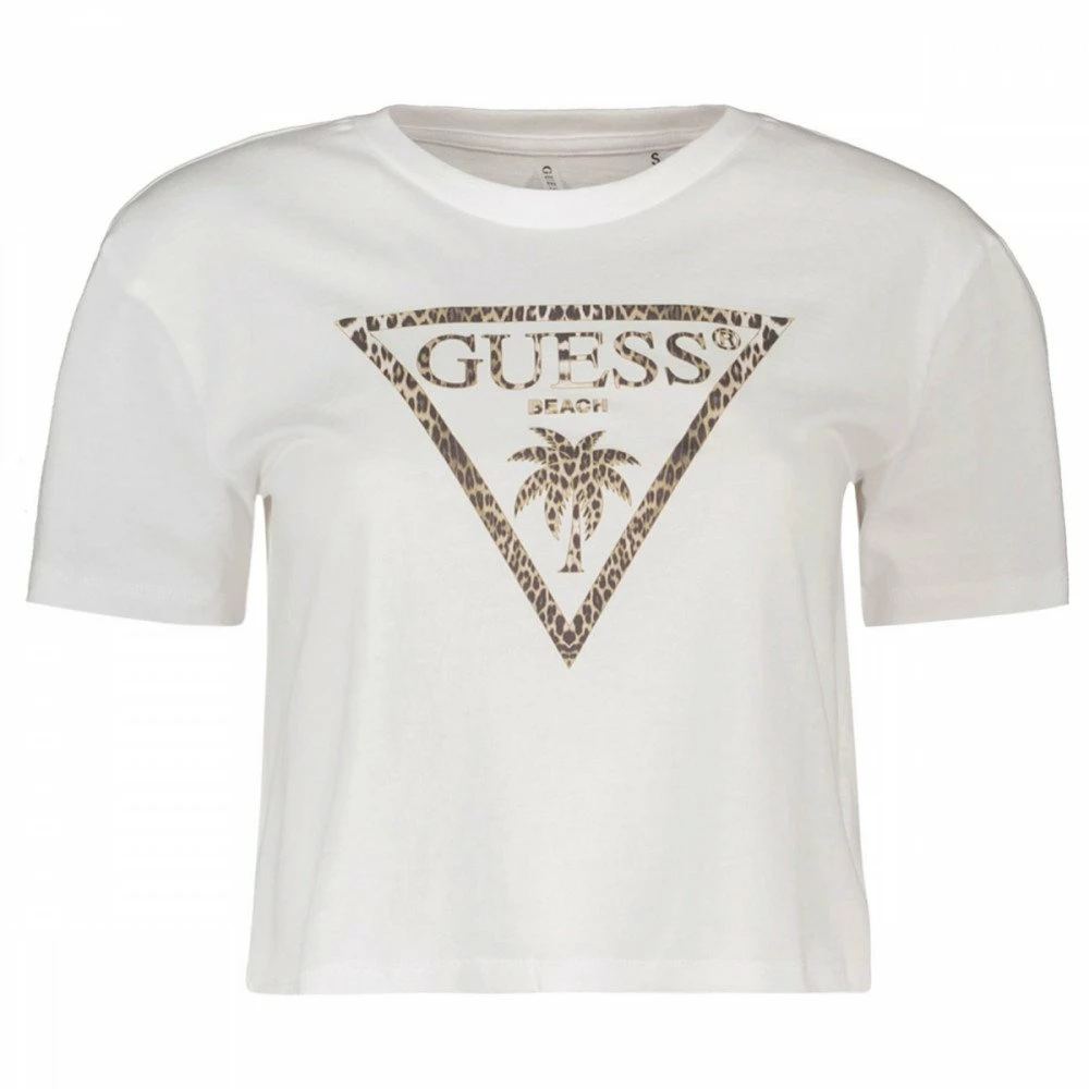 Sconto 🧨 GUESS T-SHIRT CROP LOGO ANIMALIER DONNA 🔔 3 Sconto 🧨 GUESS T-SHIRT CROP LOGO ANIMALIER DONNA 🔔