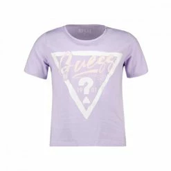 Miglior offerta 💯 GUESS T-SHIRT CROP LOGO BAMBINA Viola 🥰