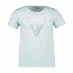 I primi 10 ⌛ GUESS T-SHIRT LOGO STRASS BAMBINA Azzurro 👍