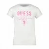 Offerte 👏 GUESS T-SHIRT LOGO GLITTER BAMBINA Bianco ✨