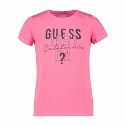 Presa 🛒 GUESS T-SHIRT LOGO GLITTER BAMBINA Fucsia 🎁