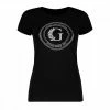 Il più economico 💯 GUESS T-SHIRT STRETCH NEW LOGO CERCHIO DONNA Nero 🔔